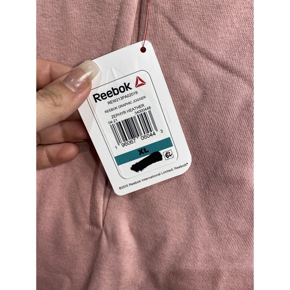 reebok womens pink sweat pants size XL extra large with pockets - Picture 3 of 7
